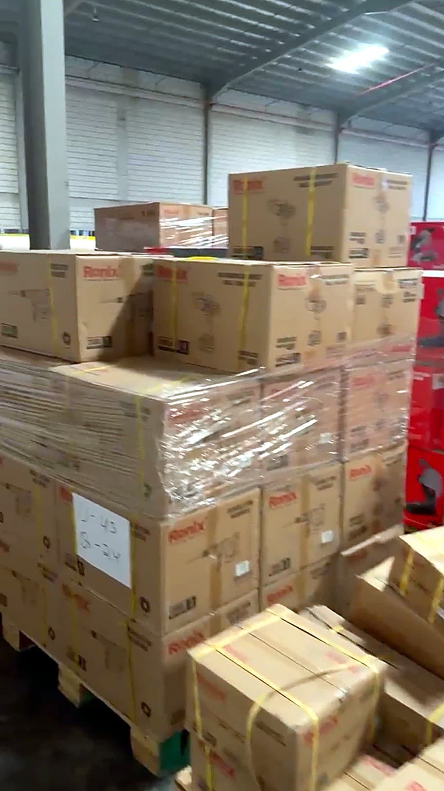 Ronix product pallets ready for dispatch