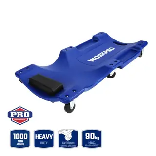 WORKPRO 6 Wheel Plastic Creeper 40 inch, 6 Ball Bearing Casters, Low-Profile Comfort