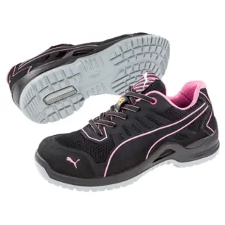 حذاء سلامة Puma Fuse 64411، وردي، منخفض S1P