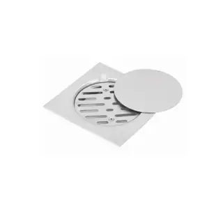 غطاء مصرف (مصفاة) 7001C، 150x150mm، إطار وشبك ستانلس ستيل 316 مع مسامير ستانلس وغطاء