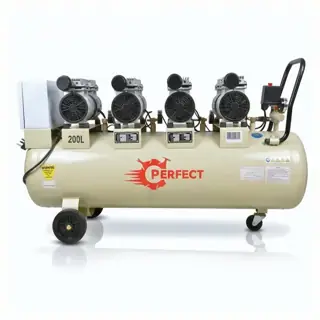 كمبروسر هواء صامت 4 رؤوس سعة 200 لتر – Perfect