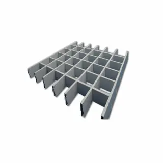 سقف ألمنيوم خلايا مفتوحة (ذكر) 30x5x0.5mm، مقاس الخلية 100x100 - Technomec