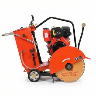 Perfect Diesel Asphalt Cutting Machine, 24-inch Blade, 220mm Cutting Depth