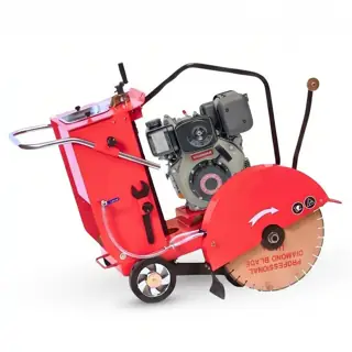 Perfect Diesel Asphalt Cutting Machine, 24-inch Blade, 220mm Max Depth for Roadworks