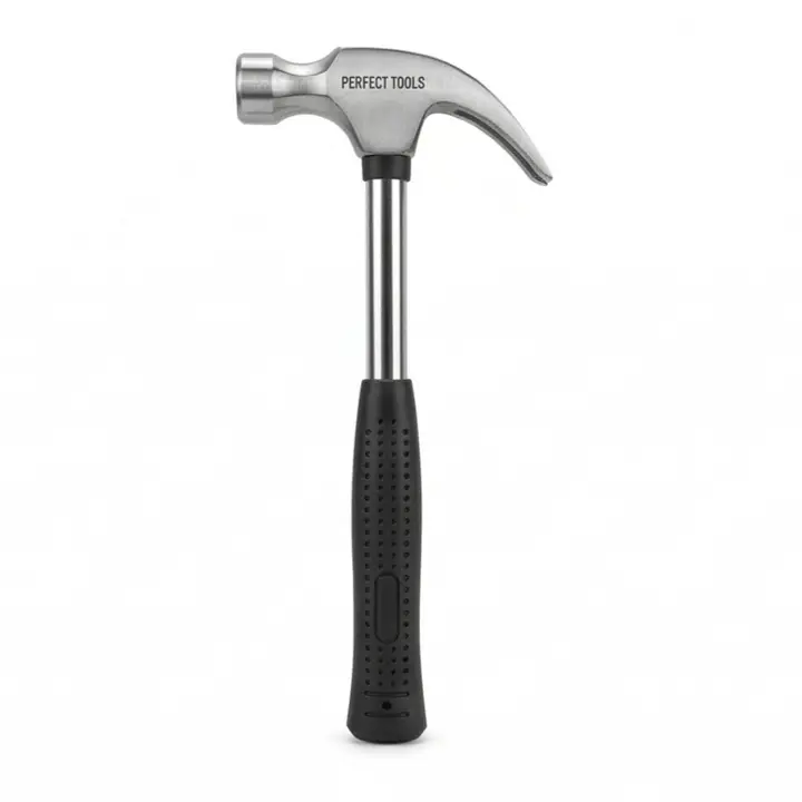 Perfect Claw Hammer, 16oz Steel Handle, Hardened Steel Head for Nail Driving & Removal