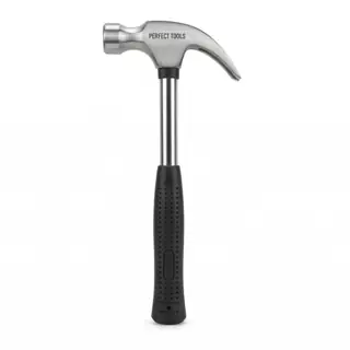 Perfect Claw Hammer, 16oz Steel Handle, Hardened Steel Head for Nail Driving & Removal