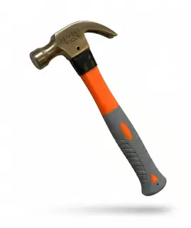 Perfect Brass Claw Hammer, 1LB, Non-Sparking Head for Sensitive Environments