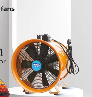 مروحة تهوية محورية محمولة Deton PVT، 8–20 بوصة