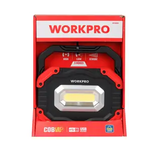 كشاف ليد 1200 لومن، جسم ألومنيوم، إضاءة متعددة الأوضاع لرؤية واضحة – WORKPRO