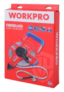 شريط قياس فيبرجلاس بمقبض مريح بكرة مفتوحة – WORKPRO