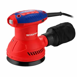 صنفرة مدارية، 350 واط، قاعدة 125 ملم، لتنعيم الأسطح – WORKPRO