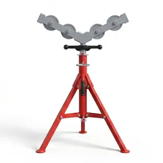 Perfect Pipe Stand with Roller, 6 Inch, Steel, for Cutting and Threading Support