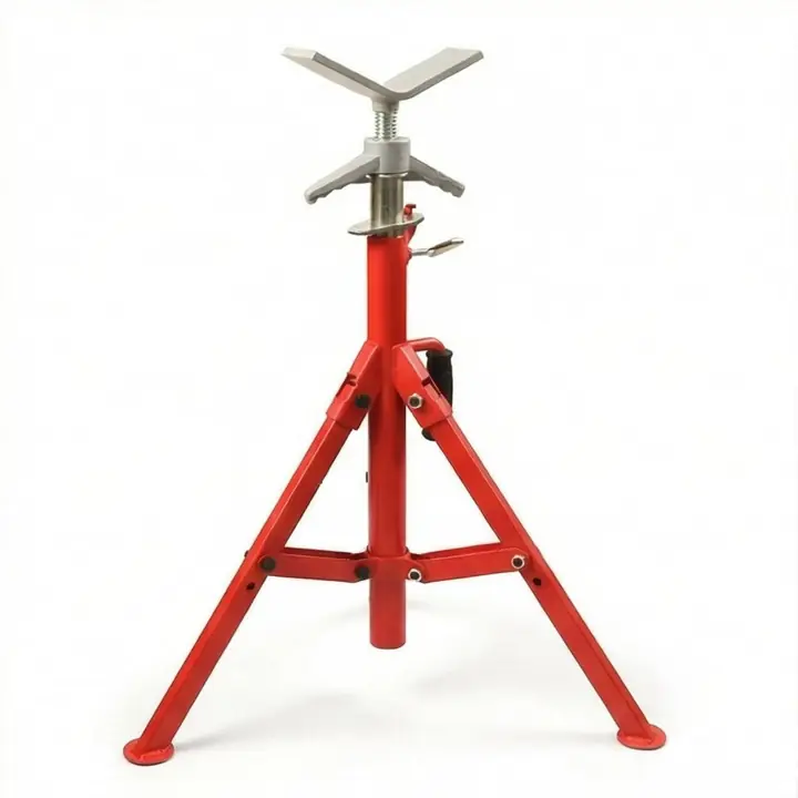 Perfect Heavy-Duty Steel Pipe Stand, 6 Inch, for Pipe Installation and Maintenance