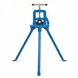 MAX Pipe Vice with Stand, 2-inch, Hardened Steel for Secure Pipe Threading and Installation