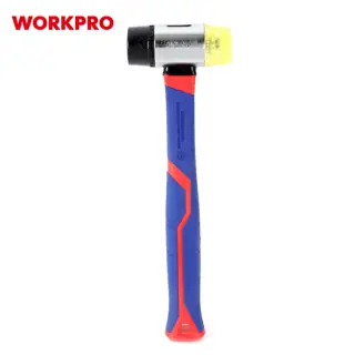 WORKPRO Plastic Hammer with Replaceable Double Head, 40MM Fiber Handle