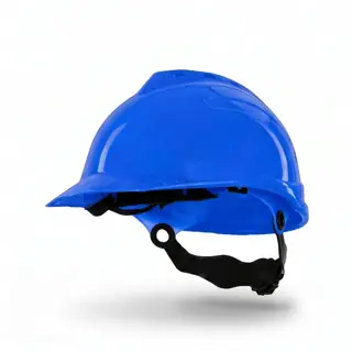 خوذة أمان زرقاء، قابلة للتعديل 52-62 سم، HDPE، معتمدة CE/ANSI – Gariox