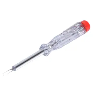 WORKPRO Screw Driver Tester 100-250VAC, Slotted Tip, Transparent Handle