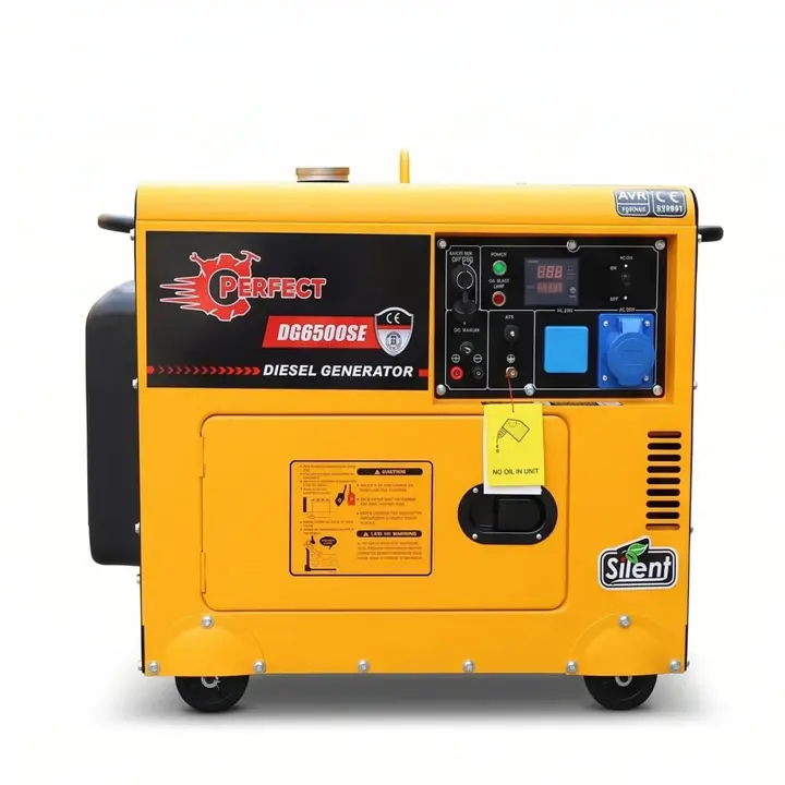 Perfect Silent Diesel Generator, 5.5KW, 220V, Electric Start